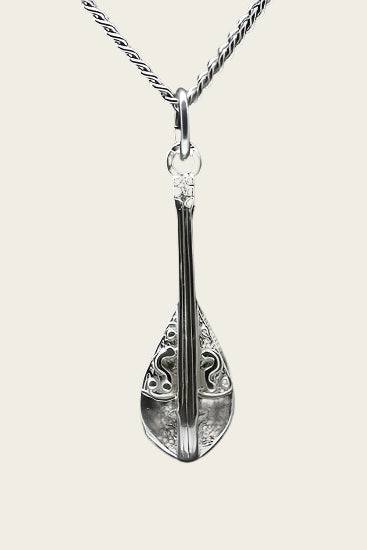 Silver Lute Necklace Pendant