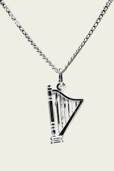 Zilveren Harp ketting hanger