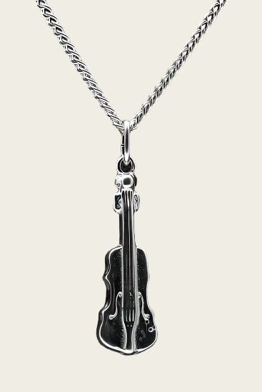 Zilveren Viool of Cello ketting hanger