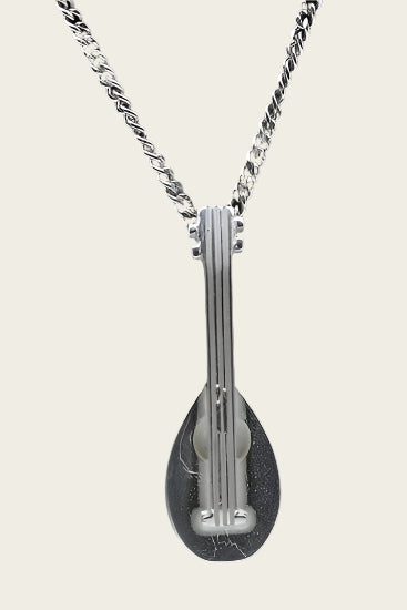 Zilveren Luit ketting hanger - 2
