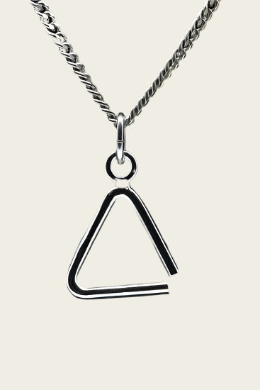 Zilveren Triangel ketting hanger