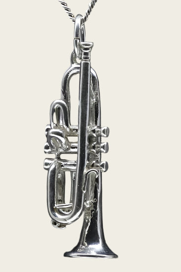 Silver Trumpet XL Necklace Pendant
