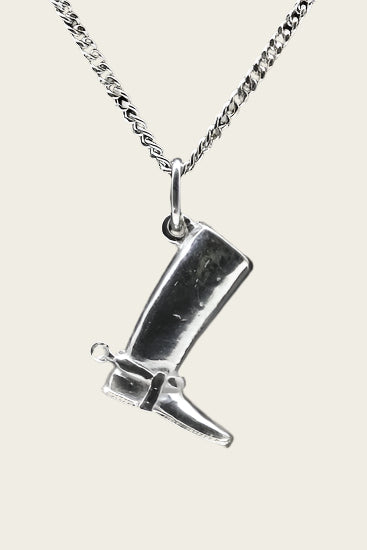 Zilveren Rijlaars ketting hanger - groot