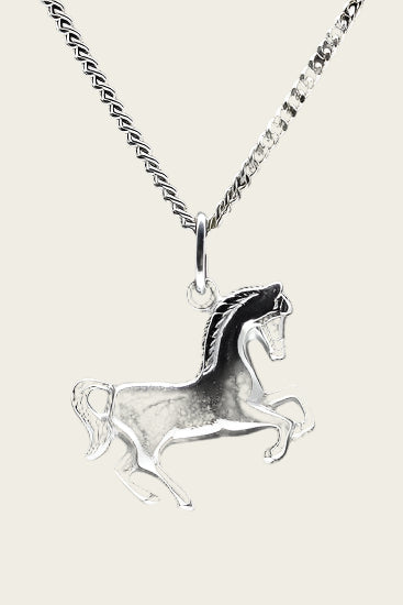 Zilveren Paard ketting hanger