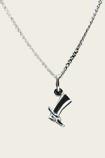 Zilveren Rijlaars ketting hanger - klein