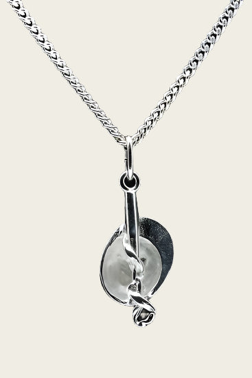 Zilveren Jockey cap zweep ketting hanger