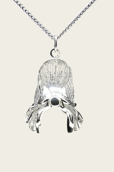 Zilveren Zadel ketting hanger - XL
