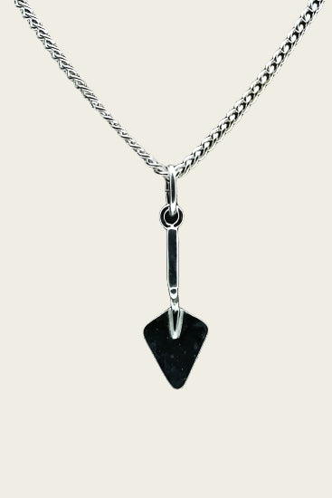Zilveren Metseltroffel ketting hanger - klein