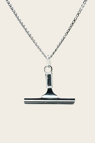 Zilveren Raamwisser ketting hanger