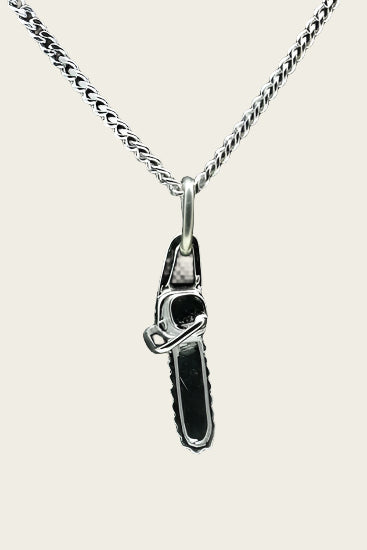 Zilveren Kettingzaag ketting hanger
