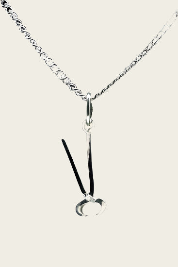 Silver Pinch Pliers Necklace Pendant - Small