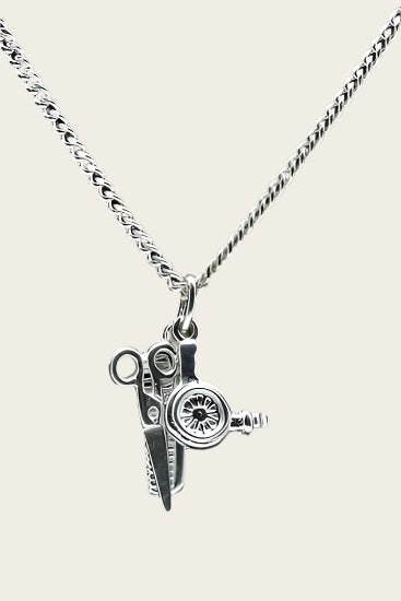 Zilveren Kapper set ketting hanger