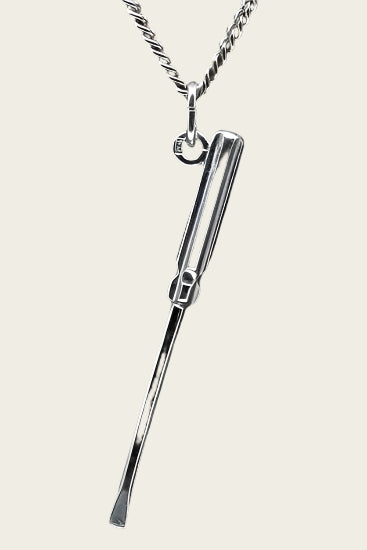 Zilveren Schroevendraaier groot ketting hanger