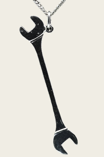 Silver Wrench XL Necklace Pendant