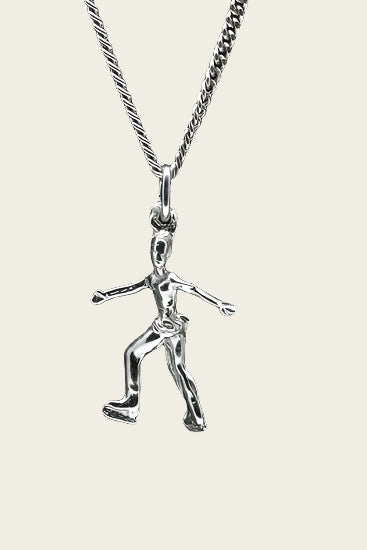 Silver Ice Dancer Medium Chain Pendant