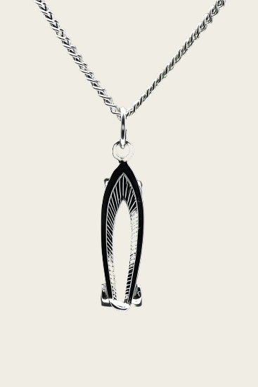 Zilveren Skateboard ketting hanger