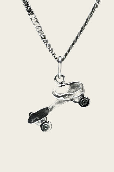 Silver Children's Roller Skate Necklace Pendant