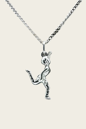 Zilveren Turnster ketting hanger - klein
