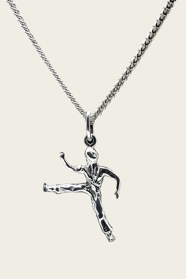 Zilveren Karate Taekwondo ketting hanger