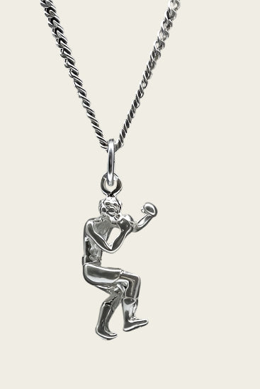 Zilveren Bokser ketting hanger