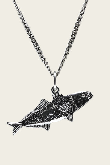 Silver Trout Necklace Pendant