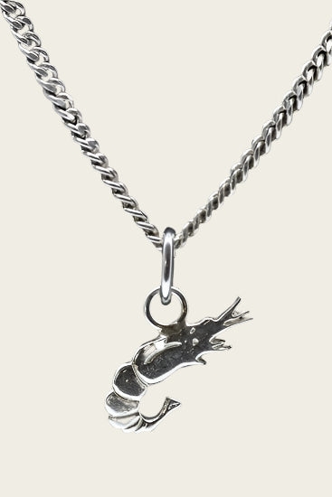 Zilveren Garnaal ketting hanger