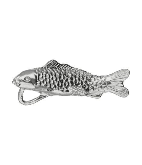 Zilveren Koi Karper groot ketting hanger