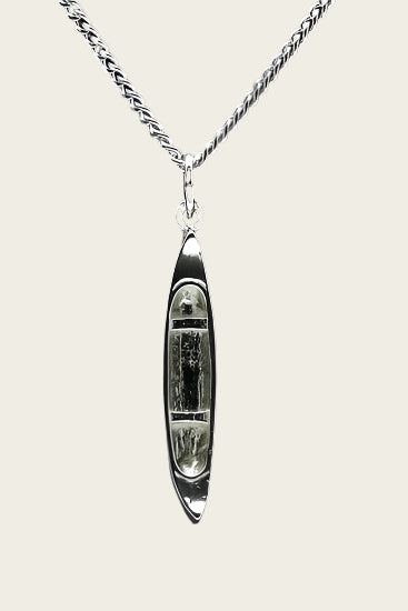 Zilveren Kano canadees ketting hanger