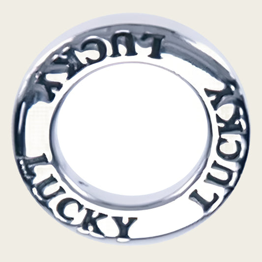 Silver Lucky ring necklace pendant