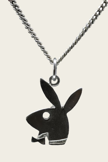 Zilveren Playboy Konijn ketting hanger