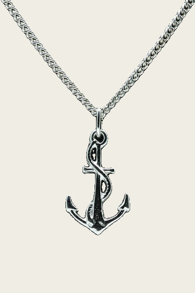 Zilveren Anker ketting hanger