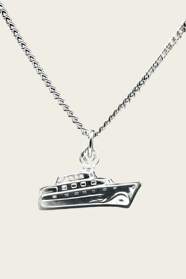 Zilveren Boot ketting hanger - cruiser
