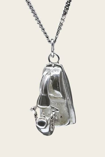 Zilveren Jet skiÃ«r massief ketting hanger