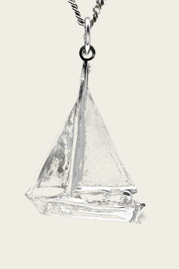 Zilveren Zeilboot ketting hanger