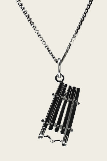 Zilveren Slee ketting hanger - 2