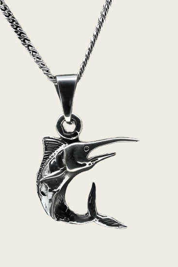 Zilveren Marlijn ketting hanger