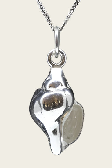 Zilveren Slakkenhuis middel 2 ketting hanger
