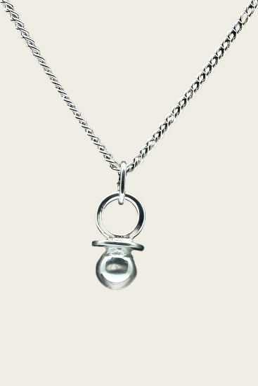 Zilveren Speen ketting hanger - 3