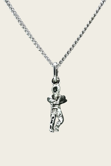 Zilveren Touwtrekker ketting hanger