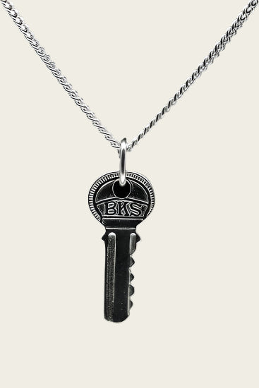 Zilveren Sleutel BKS ketting hanger