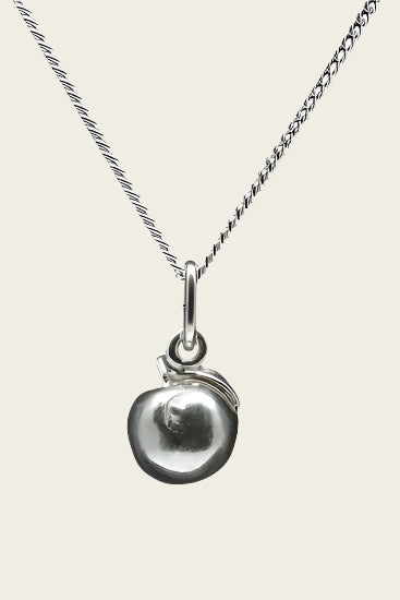 Zilveren Perzik ketting hanger