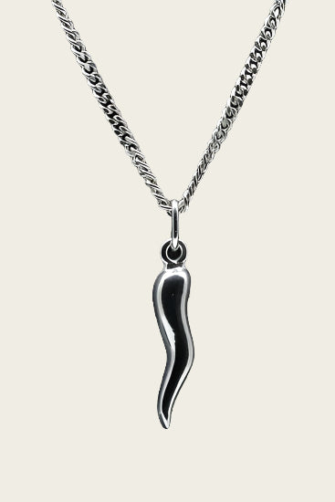 Zilveren Gelukswortel ketting hanger