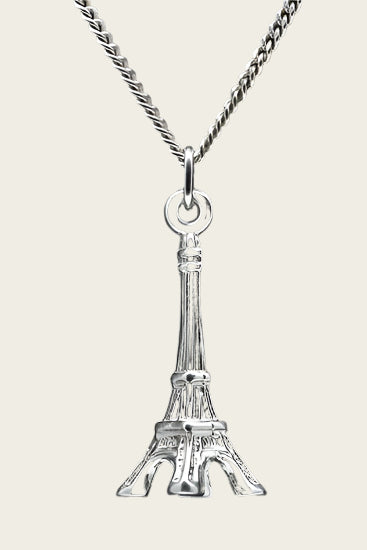 Zilveren Eiffeltoren ketting hanger