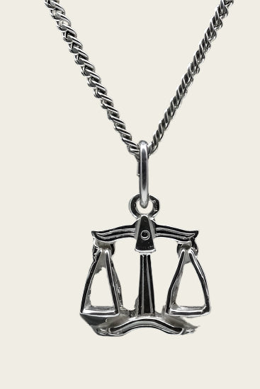 Zilveren Sterrenbeeld Weegschaal ketting hanger - klein