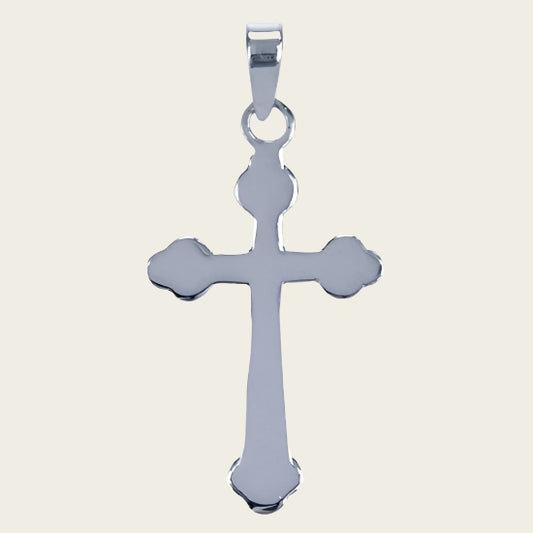 Zilveren Kruis glad ketting hanger