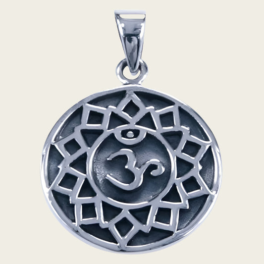 Zilveren Chakra Kruin ketting hanger