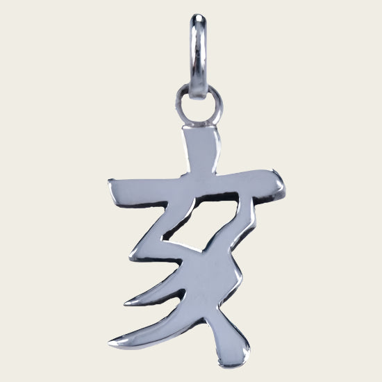 Zilveren Chinese horoscoop Zwijn - Eerlijk ketting hanger