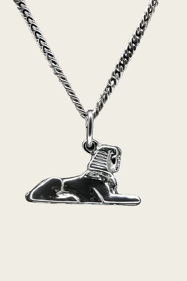 Zilveren Sfinx ketting hanger