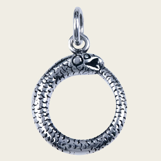 Silver Ouroboros Necklace Pendant