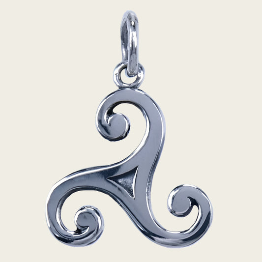 Zilveren Triskel ketting hanger